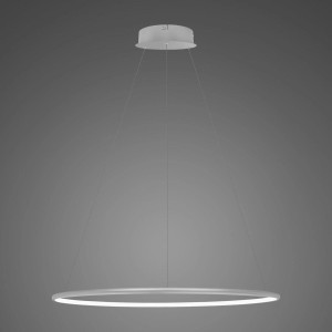 Lampa wisząca Ledowe Okręgi No.1 60 cm 3000K srebrna ściemnialna 23W Altavola Design
