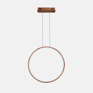 Lampa wisząca Ledowe Okręgi No.1 X 60 cm 3000K miedziana 23W Altavola Design
