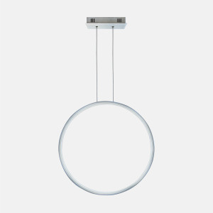 Lampa wisząca Ledowe Okręgi No.1 X 80 cm 4000K srebrna 30W Altavola Design