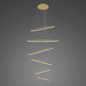 Lampa wisząca Ledowe Okręgi No.6 złota 3000K ściemnialna 230W Altavola Design