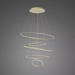 Lampa wisząca Ledowe Okręgi No.5 120 cm 3000K złota 151W Altavola Design