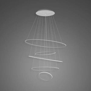 Lampa wisząca Ledowe Okręgi No.5 srebrny 120cm - Altavola