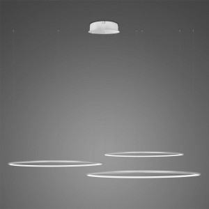 Lampa wisząca Ledowe Okręgi No.3 srebrny 80cm - Altavola