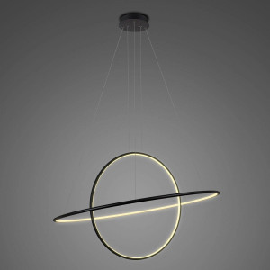 Lampa wisząca Ledowe Okręgi No.2 czarny 100 cm 3000K 80W Altavola Design