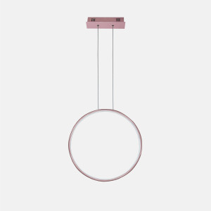 Lampa wisząca Ledowe Okręgi No.1 różowe złoto 40cm - Altavola