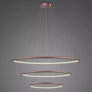 Lampa wisząca Ledowe Okręgi No.3 różowe złoto 80cm - Altavola