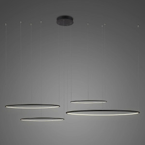 Lampa wisząca Ledowe Okręgi No.4 czarny 150cm - Altavola