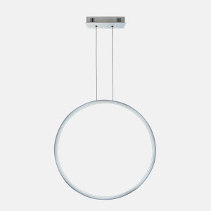 Lampa wisząca Ledowe Okręgi No.1 srebrny 100cm - Altavola