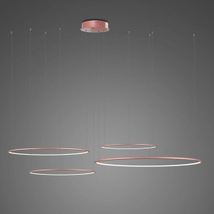Lampa wisząca Ledowe Okręgi No.4 różowe złoto 100cm - Altavola