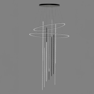 Lampa wisząca Linea No.1 PX13 3000K czarna ściemnialna 341W Altavola Design