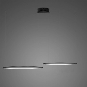 Lampa wisząca Ledowe Okręgi No.2 60 cm 3000K czarna ściemnialna Altavola Design