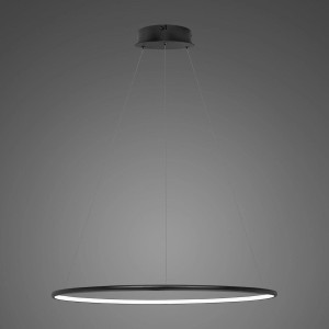 Lampa wisząca Ledowe Okręgi No.1 60 cm 2700K czarna ściemnialna 23W Altavola Design