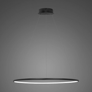 Lampa wisząca Ledowe Okręgi No.1 80 cm 2700K czarna ściemnialna Design 30W Altavola Design
