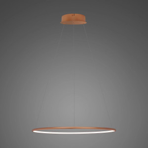 Lampa wisząca Ledowe Okręgi różowe złoto 40cm - Altavola