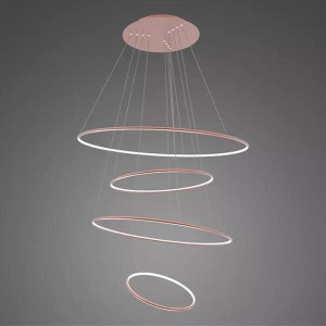 Lampa wisząca Ledowe Okręgi różowe złoto 100cm - Altavola