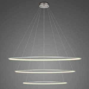 Lampa wisząca Ledowe Okręgi No.3 120 cm 3000K srebrna DALI Altavola Design
