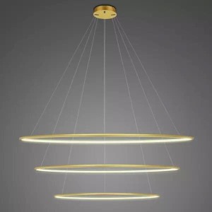 Lampa wisząca Ledowe Okręgi No.3 120 cm 3000K złota DALI Altavola Design