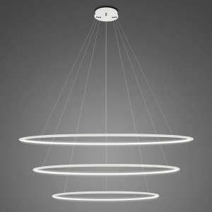 Lampa wisząca Ledowe Okręgi biały 120cm - Altavola