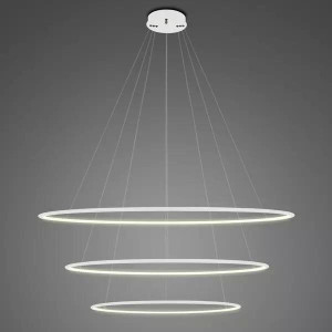 Lampa wisząca Ledowe Okręgi biały 100cm - Altavola