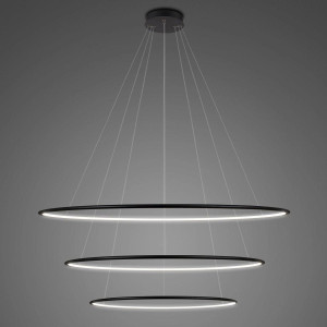 Lampa wisząca Ledowe Okręgi czarny 100cm - Altavola