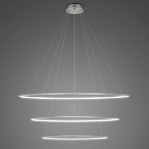 Lampa wisząca Ledowe Okręgi No.3 100 cm 4000K srebrna DALI Altavola Design
