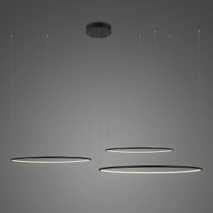 Lampa wisząca Ledowe Okręgi czarny 100cm - Altavola