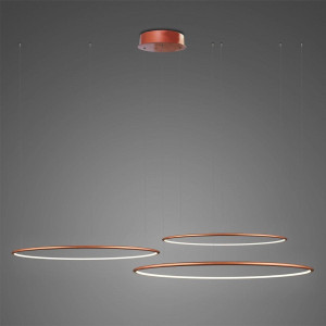Lampa wisząca Ledowe Okręgi No.3 CO 80 cm 3000K miedziana DALI Altavola Design
