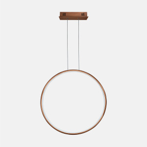 Lampa wisząca Ledowe Okręgi No.1 X 80 cm 3000K miedziana DALI Altavola Design