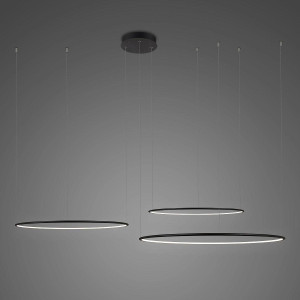 Lampa wisząca Ledowe Okręgi czarny 120cm - Altavola