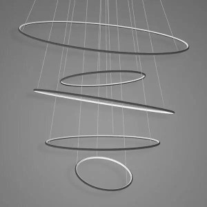 Lampa wisząca Ledowe Okręgi czarny 120cm - Altavola