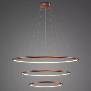 Lampa wisząca Ledowe Okręgi No.3 80 cm 3000K miedziana DALI Altavola Design