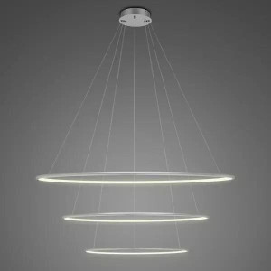 Lampa wisząca Ledowe Okręgi No.3 80 cm 3000K srebrna DALI układ 80/60x40 cm Altavola Design