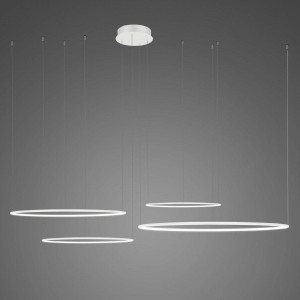 Lampa wisząca Ledowe Okręgi biały 100cm - Altavola