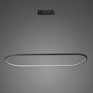 Lampa wisząca Ledowe Okręgi Oval No.1 120 cm 4000K czarna 51W Altavola Design