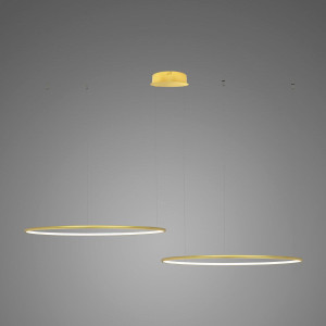 Lampa wisząca Ledowe Okręgi No.2 60 cm 4000K złota Altavola Design