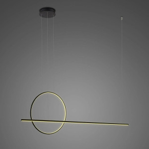 Lampa wisząca Ledowe Okręgi czarny 40cm - Altavola