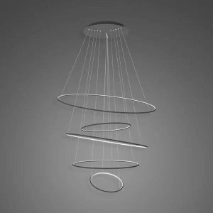 Lampa wisząca Ledowe Okręgi czarny 180cm - Altavola