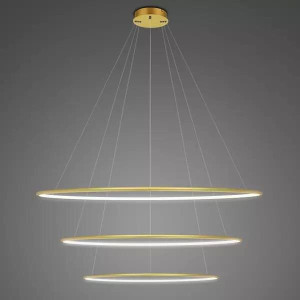 Lampa wisząca Ledowe Okręgi No.3 Φ100 cm 2700K złota Altavola Design