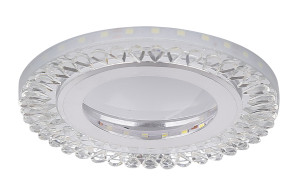 Spot Candellux SSP-28 srebrny z bezbarwnym kloszem 2× LED
