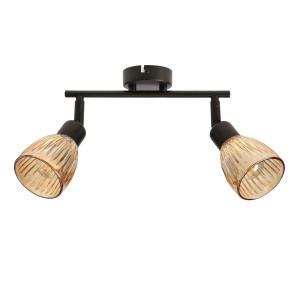 Lampa sufitowa Candellux Amcos czarna z szklanymi kloszami 2×E14
