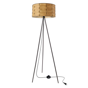 Lampa podłogowa Candellux Fiana brązowa 1×E27