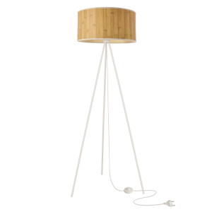 Lampa podłogowa Candellux Raffi brązowa 1×E27