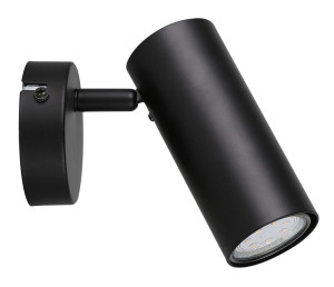 Kinkiet Candellux Colly czarny z czarnym kloszem 1×GU10