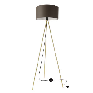 Lampa podłogowa Candellux Vanti brązowa 1×E27