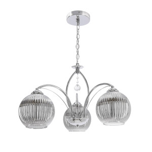 Lampa wisząca Candellux Sierra chrom z chromowym kloszem 3×E27