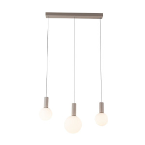 Lampa wisząca Candellux Testa beżowa z szklanymi kloszami 3×G9