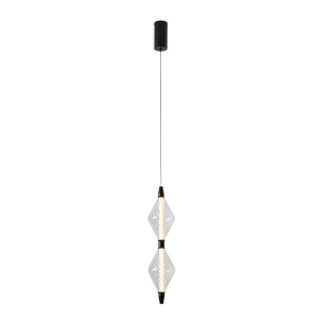 Lampa wisząca Candellux Vita czarna z transparentnym kloszem LED