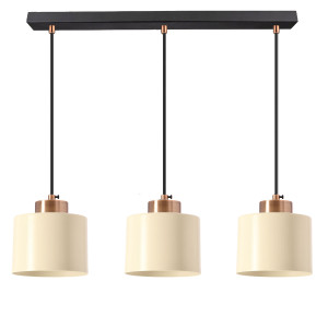 Lampa wisząca Candellux Alora biała z białym kloszem 3×E27
