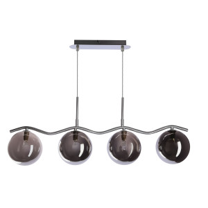 Lampa wisząca Candellux Lumos chrom szklane klosze 4×G9