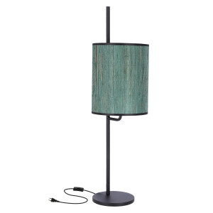 Lampa stołowa Candellux Bendi czarna z zielonym abażurem 1×E27